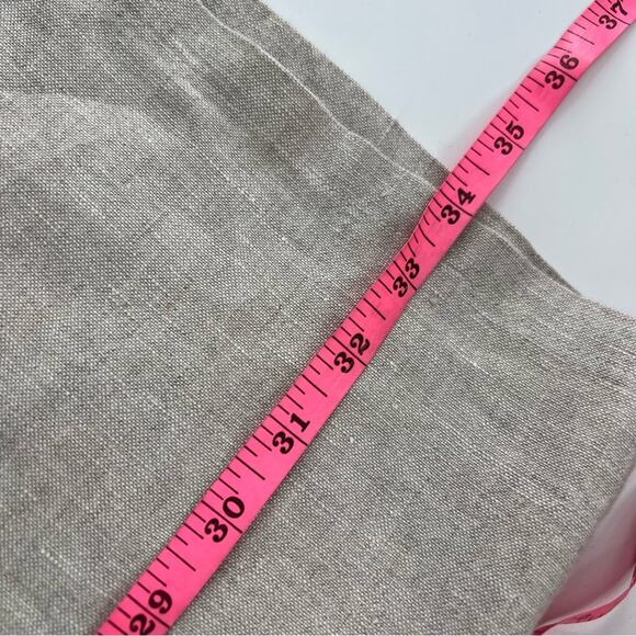 iLinen colorblock light blue tan shift dress with pockets sz S - Picture 5 of 5